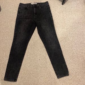 Black high rise skinny jeans